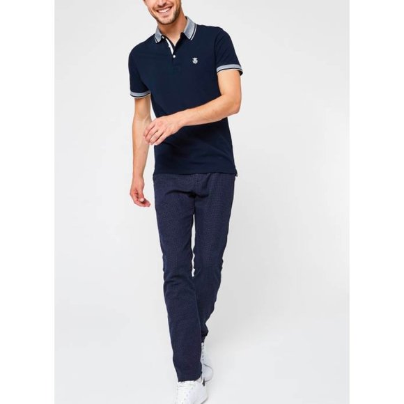NWT Selected Homme Men's Polo In Navy - Picture 3 of 6
